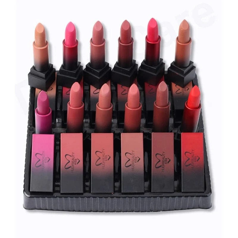Huda Beauty Matte Lipstick Set - 12 Pcs
